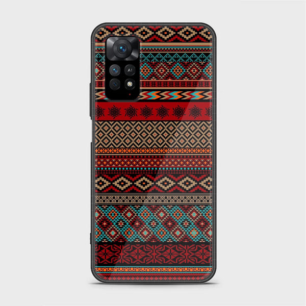 Xiaomi Redmi Note 11 Pro / Redmi Note 12 Pro -  Pindi Petals  -  Premium Printed Glass soft Bumper shock Proof CS-42901