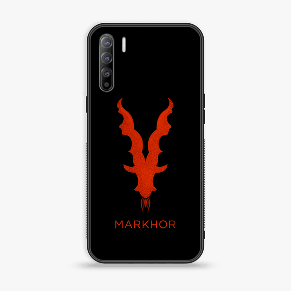 Oppo Reno 3 / OPPO A91 / F15  - Markhor Design  - Premium Printed Glass soft Bumper shock Proof Case  CS-32925