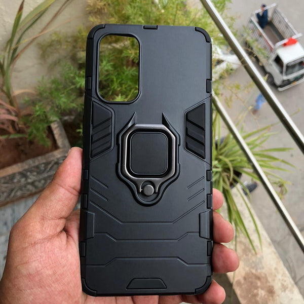 OPPO Reno 5 Pro Upgraded Ironman with holding ring and kickStand Hybrid shock proof case
