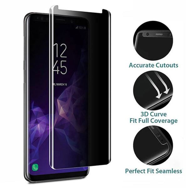Samsung Galaxy S9 Plus 4G Curved Privacy Anti-Spy Tempered Glass Screen Protector