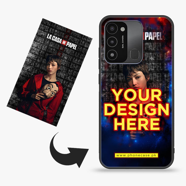 Tecno Spark 8C - Customize your own - Premium Metal Printed soft Bumper shock Proof Case