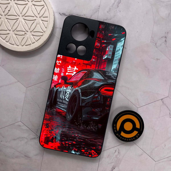 OnePlus 10R - Tokyo Dark Night Racing Car - Premium Metal Printed soft Bumper shock Proof Case