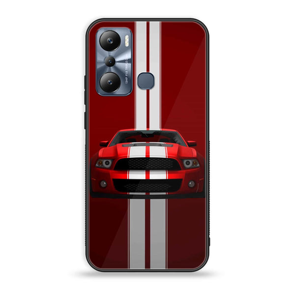 Infinix Hot 20i - Muscle Racing Car - Premium Metal Printed soft Bumper shock Proof Case
