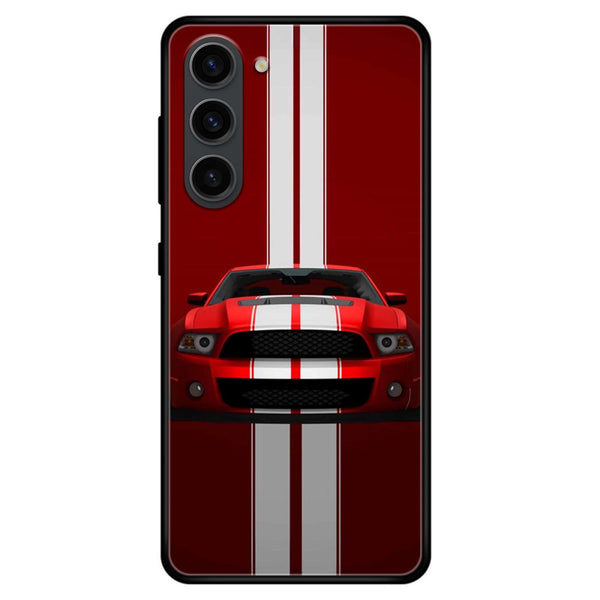 Samsung Galaxy S23 Plus - Red Mustang - Premium Printed Glass soft Bumper Shock Proof Case