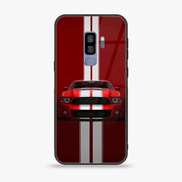 Samsung Galaxy S9 Plus - Red Mustang - Premium Printed Glass soft Bumper Shock Proof Case