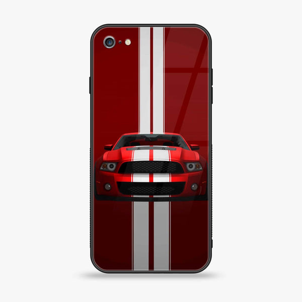 iPhone 6 - Red Mustang - Premium Printed Glass soft Bumper shock Proof Case