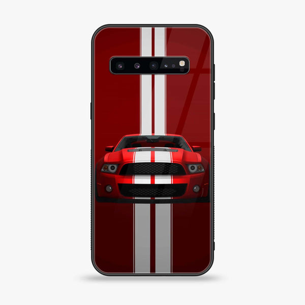 Samsung Galaxy S10 5G - Red Mustang - Premium Printed Glass soft Bumper Shock Proof Case