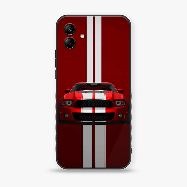 Samsung Galaxy A04 - Red Mustang - Premium Printed Glass soft Bumper Shock Proof Case