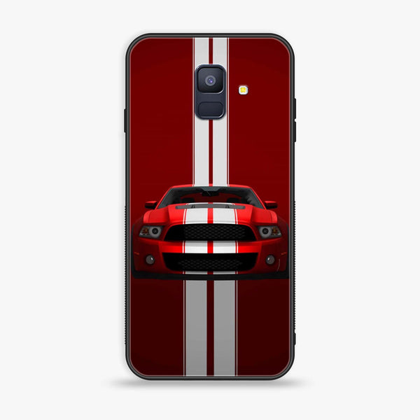 Samsung Galaxy A6 (2018) - Muscle Racing Car - Premium Printed Glass soft Bumper Shock Proof Case