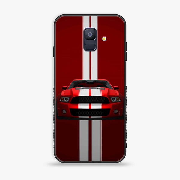 Samsung Galaxy A6 (2018) - Red Mustang - Premium Printed Glass soft Bumper Shock Proof Case