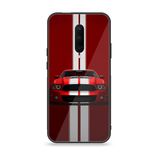 OnePlus 7 Pro - Red Mustang - Premium Printed Glass soft Bumper Shock Proof Case