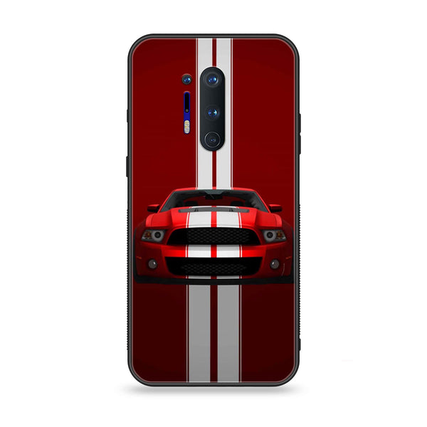 OnePlus 8 Pro - Red Mustang - Premium Printed Glass soft Bumper Shock Proof Case
