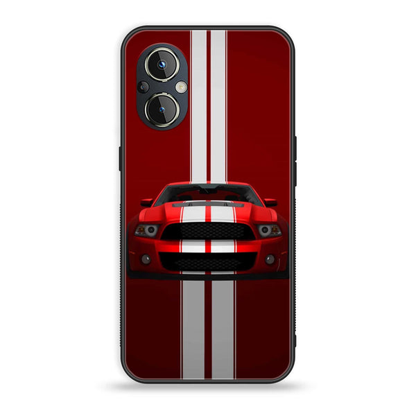 OnePlus Nord N20 5G - Red Mustang - Premium Printed Glass soft Bumper Shock Proof Case