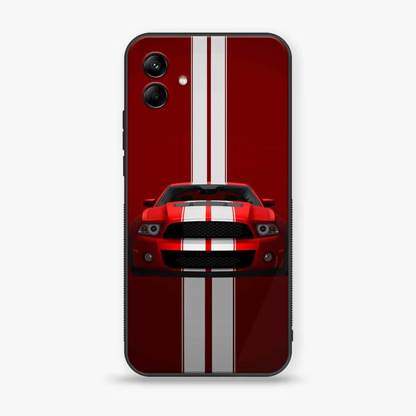 Samsung Galaxy A04e - Red Mustang - Premium Printed Glass soft Bumper Shock Proof Case