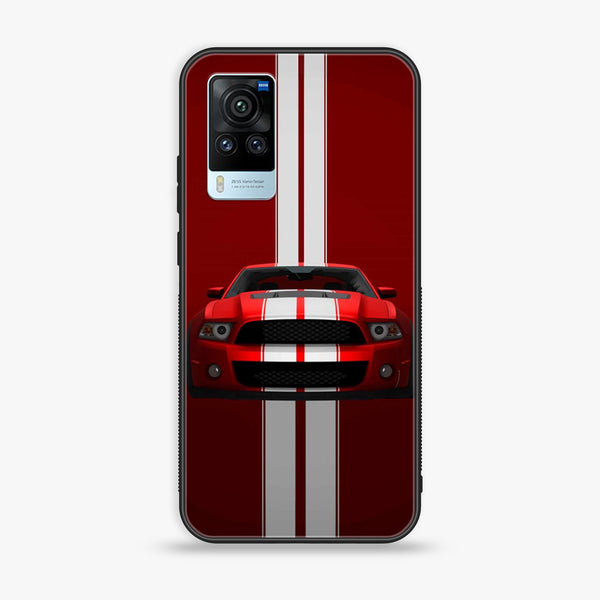 Vivo X60 Pro - Red Mustang - Premium Printed Glass soft Bumper Shock Proof Case