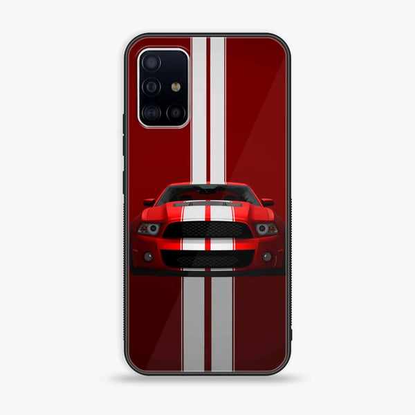 Samsung Galaxy A51 - Red Mustang - Premium Printed Glass soft Bumper Shock Proof Case