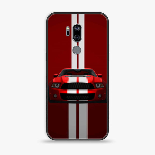 LG G7 ThinQ - Red Mustang - Premium Printed Glass soft Bumper Shock Proof Case