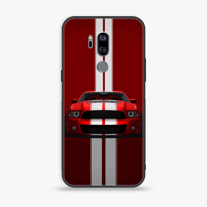LG G7 ThinQ - Muscle Racing Car - Premium Printed Glass soft Bumper Shock Proof Case