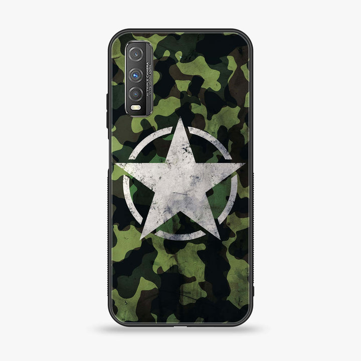 Vivo Y51s - NDCOM - Premium Printed Glass soft Bumper Shock Proof Case