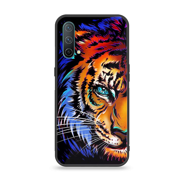 OnePlus Nord CE 5G - Tiger Art - Premium Metal Printed soft Bumper Shock Proof Case