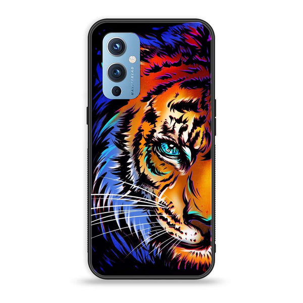 OnePlus 9 - Tiger Art - Premium Metal Printed soft Bumper Shock Proof Case CS-42765