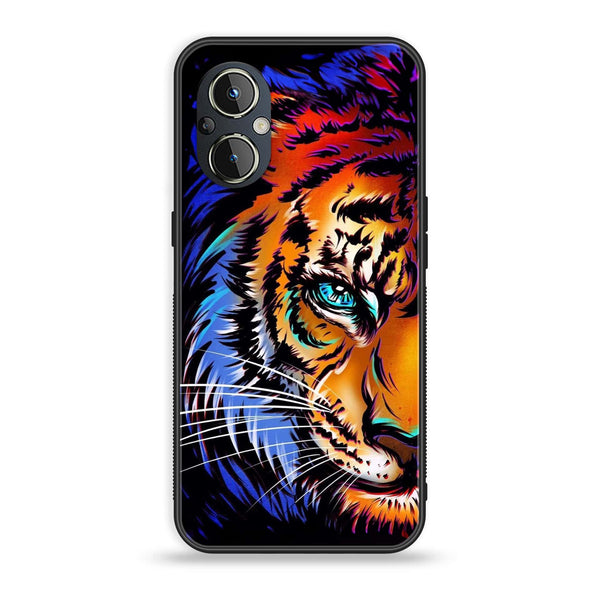 OnePlus Nord N20 5G - Tiger Art - Premium Metal Printed soft Bumper Shock Proof Case CS-11581