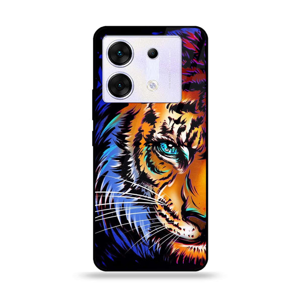 Infinix Zero 30 5G - Tiger Art - Premium Metal Printed soft Bumper shock Proof Case