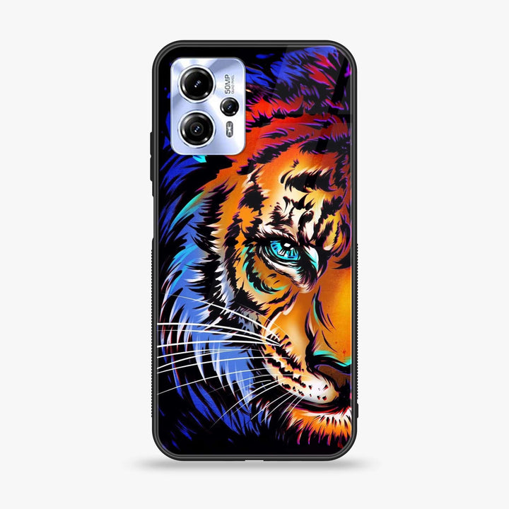 Motorola Moto G13 - Tiger Art - Premium Printed Glass soft Bumper Shock Proof Case