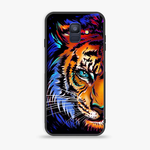 Samsung Galaxy A6 (2018) - Tiger Art - Premium Printed Glass soft Bumper Shock Proof Case