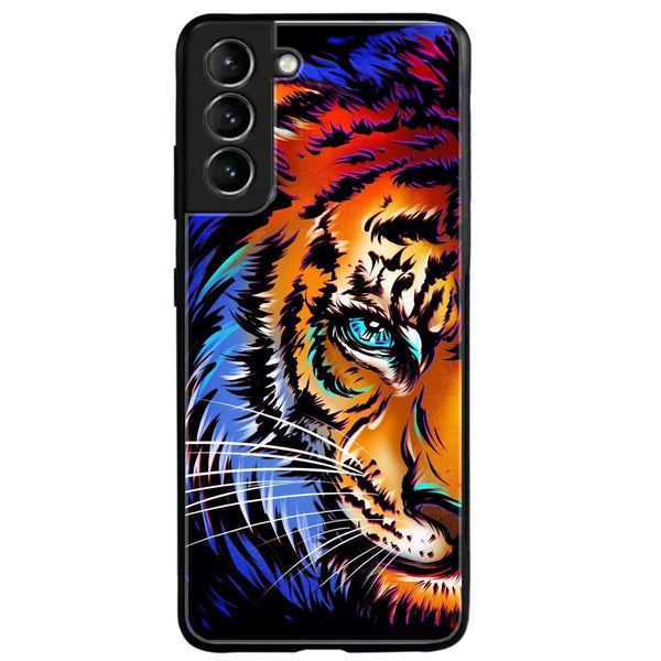 Samsung Galaxy S21 Plus - Tiger Art - Premium Metal Printed soft Bumper shock Proof Case  CS-35200