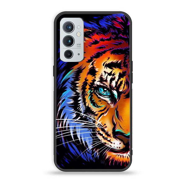 OnePlus 9RT 5G - Tiger Art - Premium Printed Glass soft Bumper Shock Proof Case