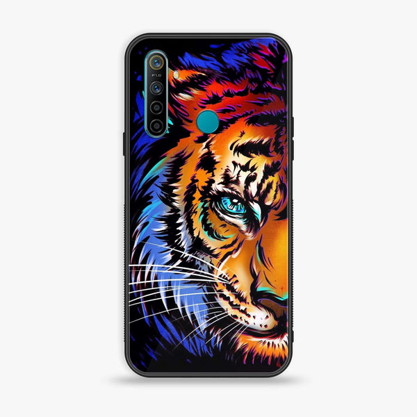 Realme Narzo 10 - Tiger Art - Premium Printed Glass soft Bumper Shock Proof Case