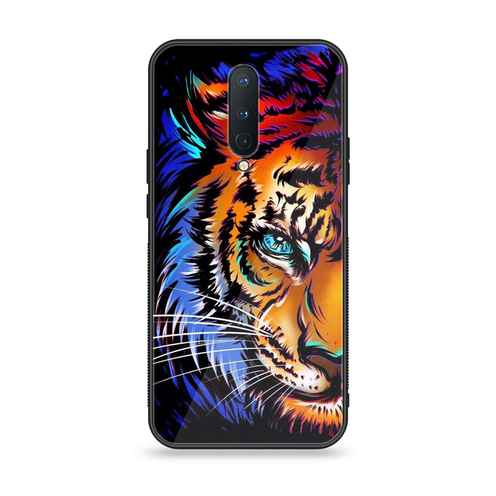 OnePlus 8 - Tiger Art - Premium Metal Printed soft Bumper Shock Proof Case CS-10558