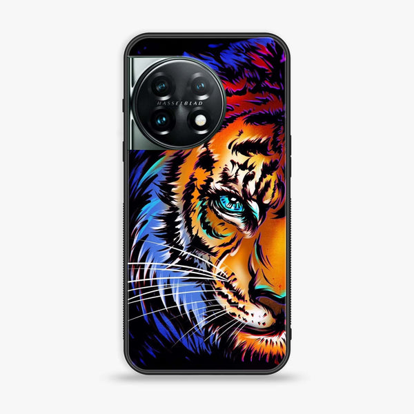 OnePlus 11R - Tiger Art - Premium Metal Printed soft Bumper Shock Proof Case