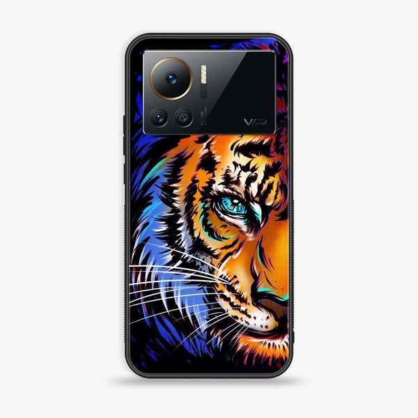 Infinix Note 12 VIP - Tiger Art - Premium Printed Glass soft Bumper Shock Proof Case
