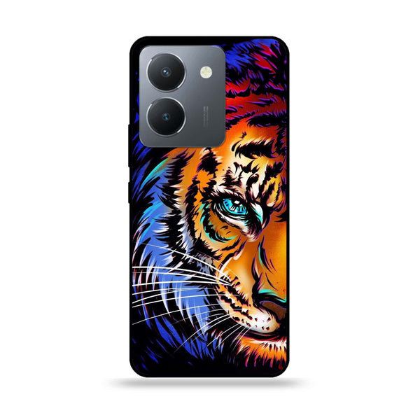 Vivo Y36 - Tiger Art - Premium Printed Glass soft Bumper Shock Proof Case CS-39788