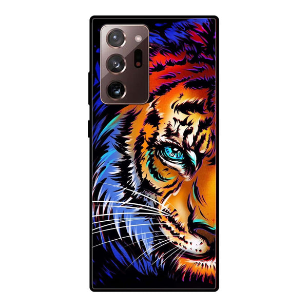 Samsung Galaxy Note 20 Ultra - Tiger Art - Premium Printed Glass soft Bumper Shock Proof Case