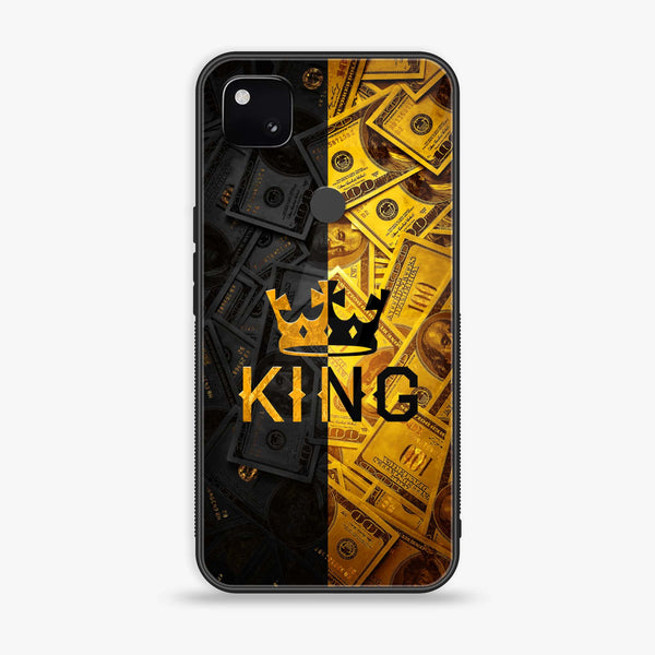 Google Pixel 4A 4G - King Design 9 - Premium Metal Printed soft Bumper Shock Proof Case CS-30261