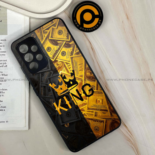 Samsung Galaxy A32 - King Design 9 - Premium Printed Glass soft Bumper shock Proof Case CS-29908