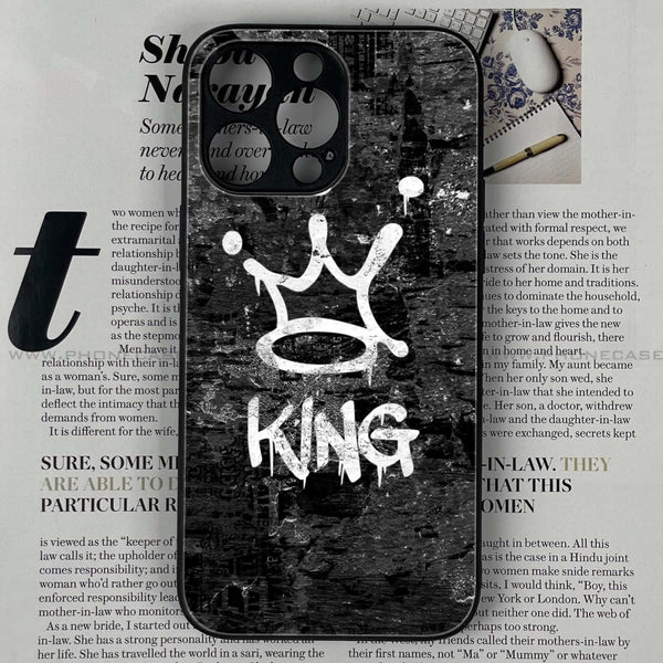 iPhone 14 Pro - King Design 8 - Premium Printed Glass soft Bumper shock Proof Case