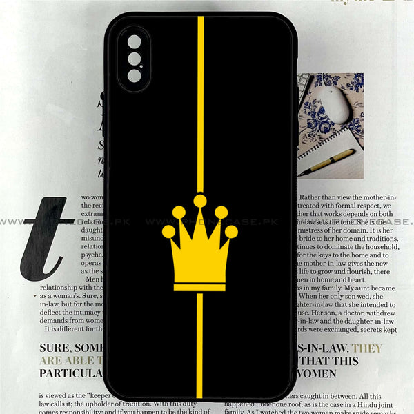 iPhone XS Max - King Design 1 - Premium Printed Glass soft Bumper shock Proof Case
