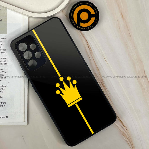 Samsung Galaxy A32 - King Design 1 - Premium Printed Glass soft Bumper shock Proof Case CS-36593