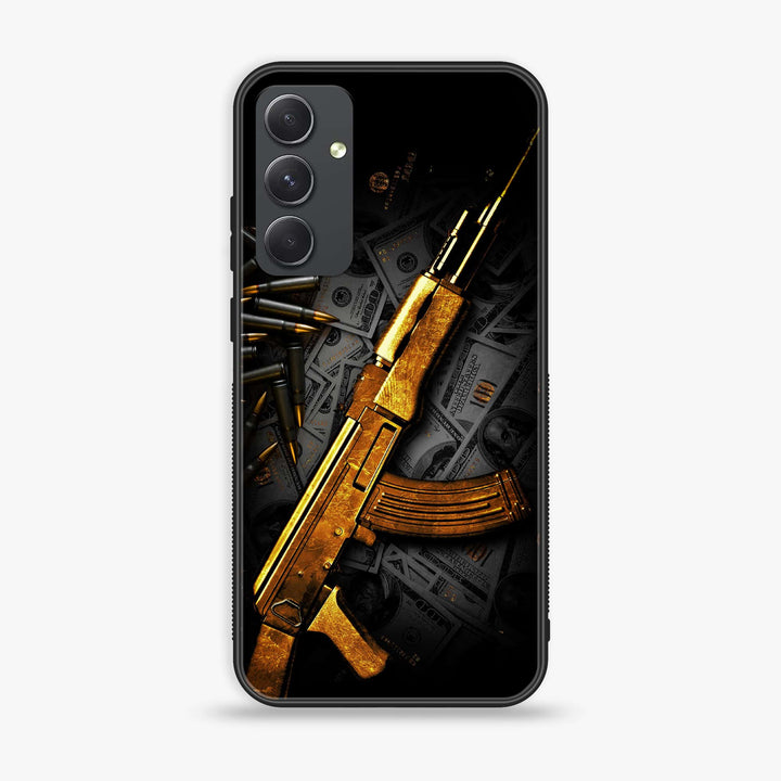 Samsung Galaxy A24 4G - Dollar Design 6 - Premium Printed Glass soft Bumper shock Proof Case CS-11722