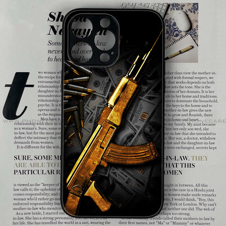 iPhone 15 Pro Max - Dollar Design 6 - Premium Metal Printed soft Bumper shock Proof Case CS-14915 CS-34646