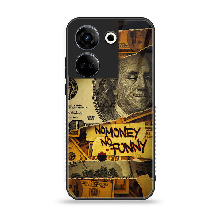 Tecno Camon 20/ 20 Pro - Dollar Design 1 - Premium Printed Glass soft Bumper shock Proof Case