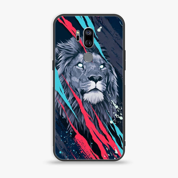 LG G7 ThinQ - Abstract Animated Lion - Premium Printed Glass soft Bumper Shock Proof Case