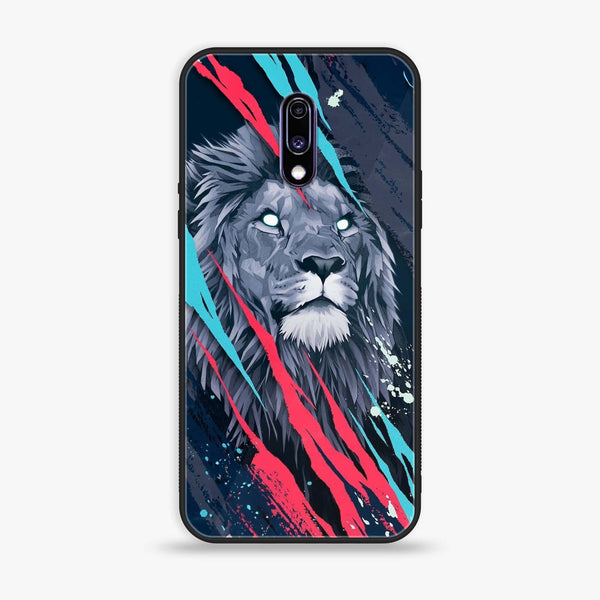 OnePlus 7 - Abstract Animated Lion - Premium Printed Glass soft Bumper Shock Proof Case