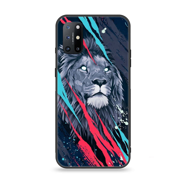 OnePlus 8T - Abstract Animated Lion - Premium Printed Glass soft Bumper Shock Proof Case