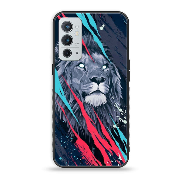 OnePlus 9RT 5G - Abstract Animated Lion - Premium Printed Glass soft Bumper Shock Proof Case