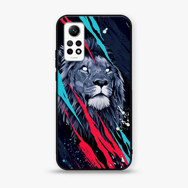 Xiaomi Redmi Note 12 Pro - Abstract Animated Lion - Premium Printed Glass soft Bumper Shock Proof Case